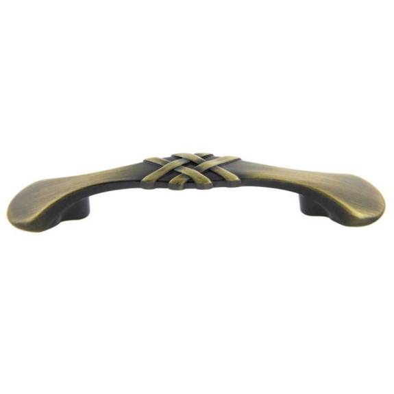 P-83063.ABSB Braided Pull 3" Antique Satin Brass